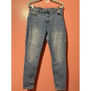 Old Navy Womens Jeans 16 Short Petite Light Blue Denim Bottoms Pants Rockstar